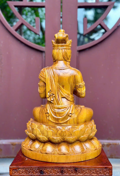 Tượng Ngài Đại Nhật Như Lai Gỗ Gõ Vàng Cao 42