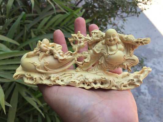 Tượng Di Lặc Kéo Bao Tiền  - Để Xe Ô Tô