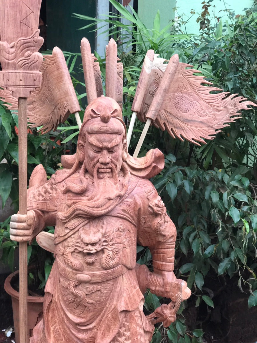 Tượng Quan Công Chống Đao Cao 1m