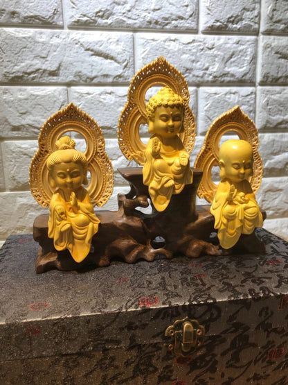 Bộ tượng Tây Phương Tam Thánh - Để Xe Ô tô