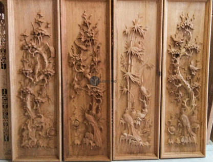 Tranh Gỗ Bốn Mùa - Khung Đơn