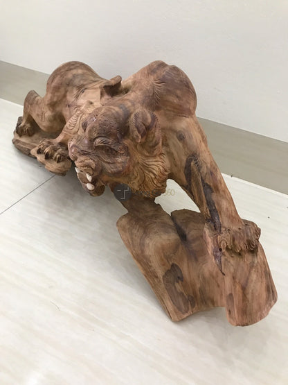 Tượng Linh Vật Con Hổ - Gỗ Ngọc Am