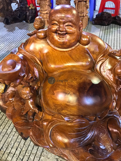 Di Lặc Ngũ Phúc Ngồi Bưng Thỏi Vàng