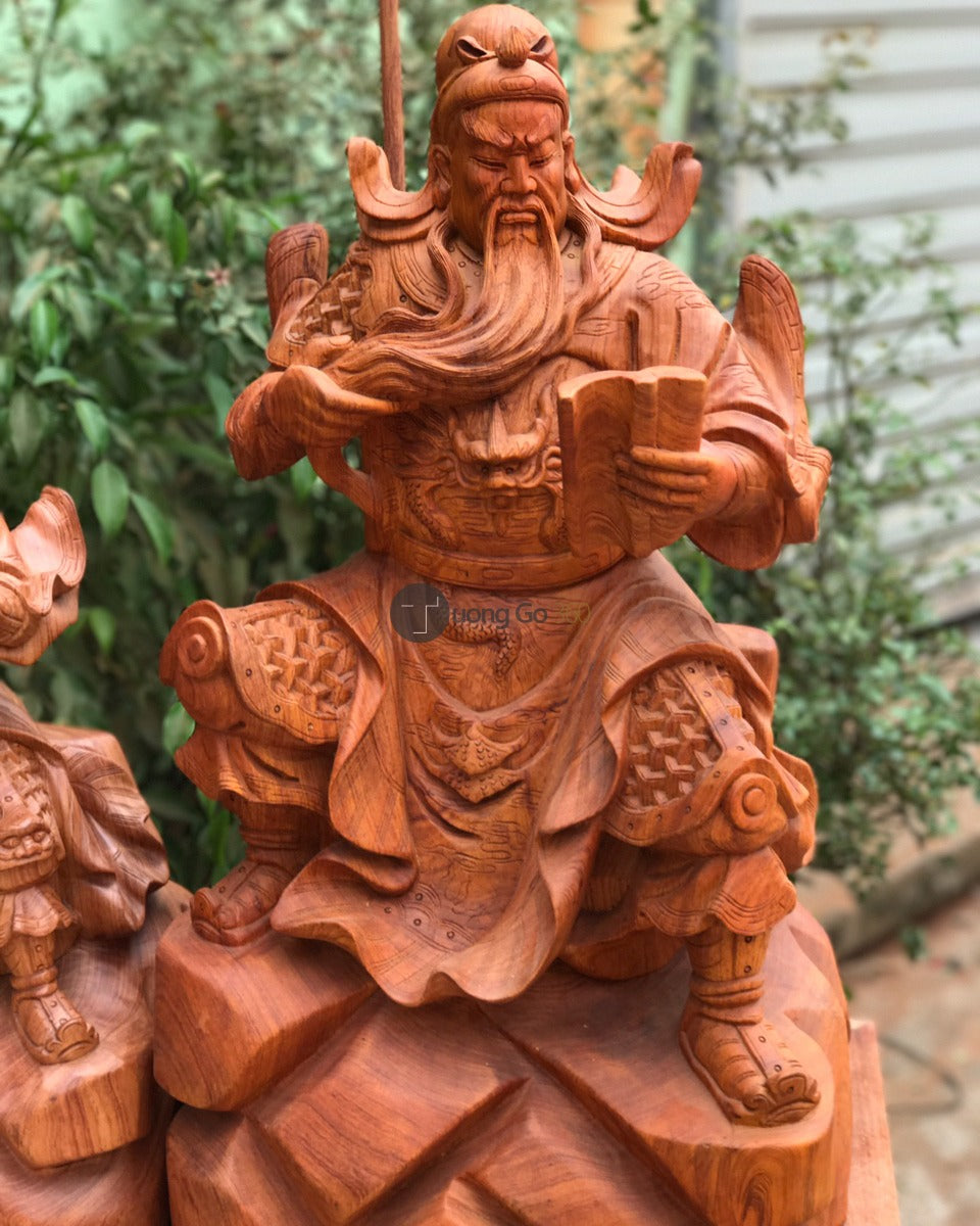 Tượng Quan Công Đọc Sách Mẫu To Cao 65