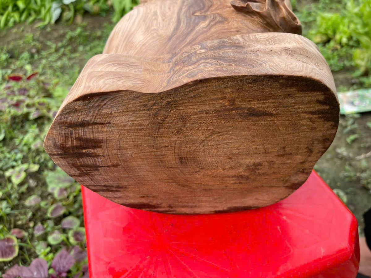 Tượng Chó Phong Thủy Gỗ Ngọc Am Cao 45