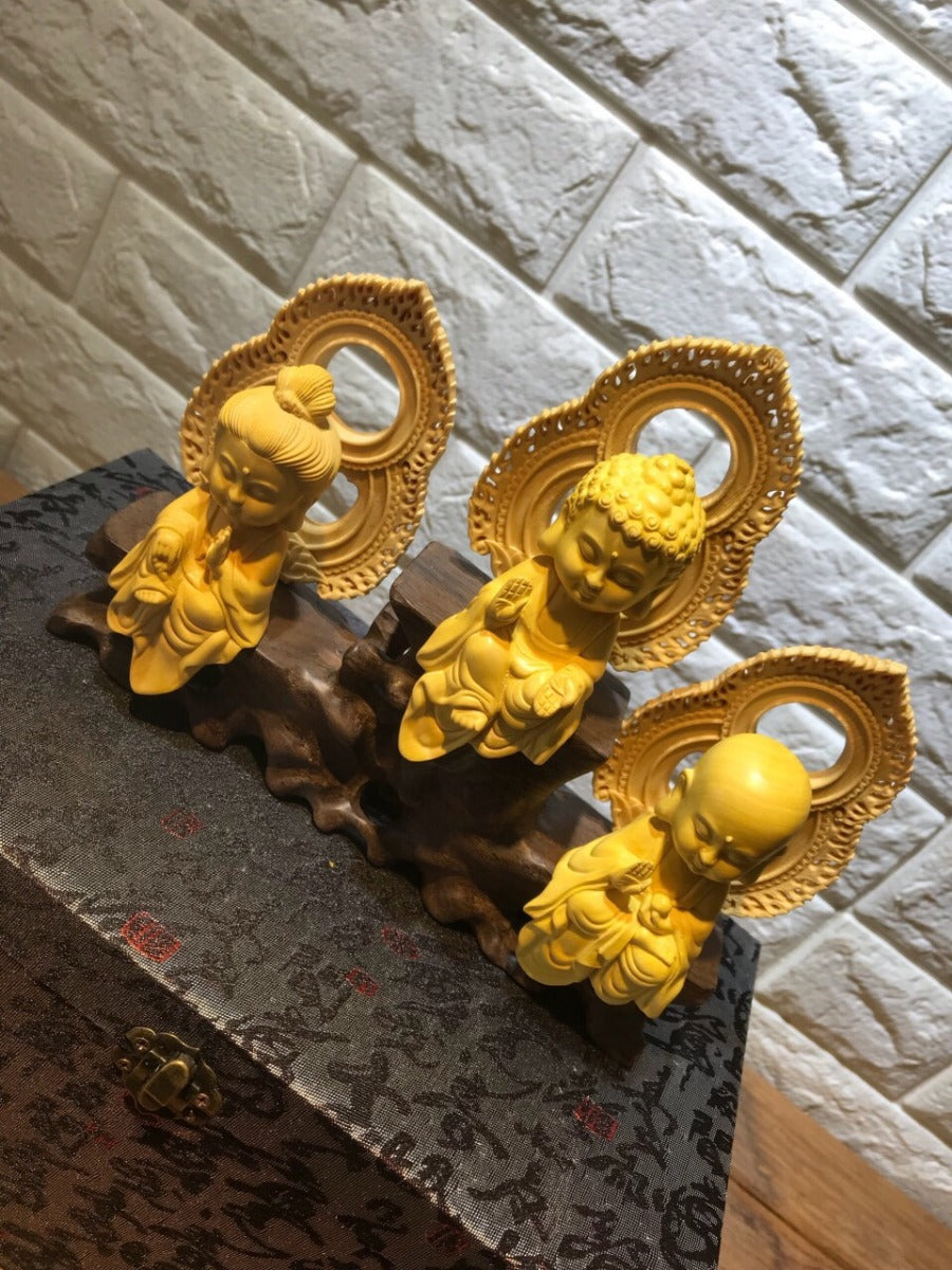 Bộ tượng Tây Phương Tam Thánh - Để Xe Ô tô