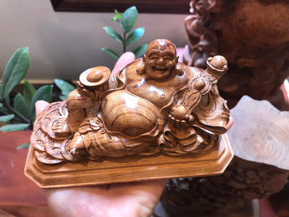 Di Lặc Ngồi Gỗ Sưa Đỏ Cao Cấp