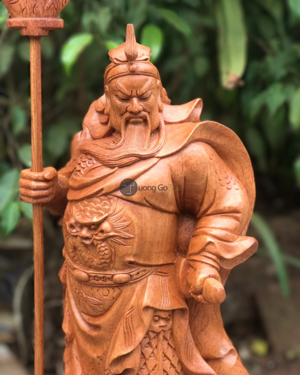 Quan Công Chống Đao Gỗ Hương Cao 50