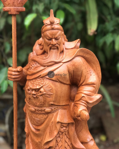 Quan Công Chống Đao Gỗ Hương Cao 50