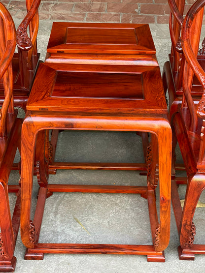 Bộ Đôn Ghế 3 Món Minh Đế Gỗ Hương Ta