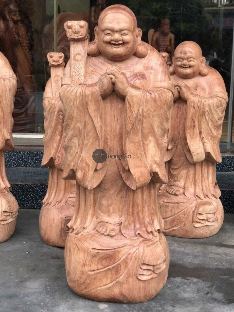 Di Lặc Chúc Phúc Gỗ Hương Cao 70