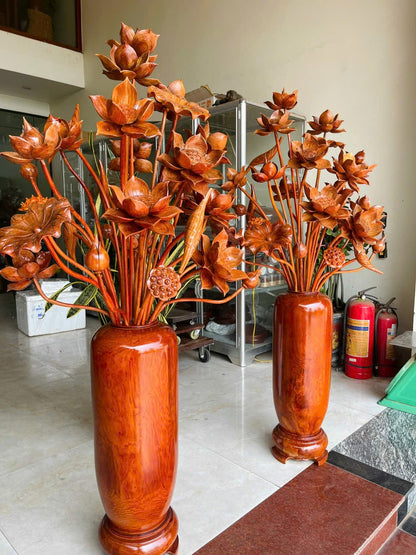 Cặp Bình Hoa Sen  Biểu Tượng Sự Thanh Tịnh - Cao 146cm