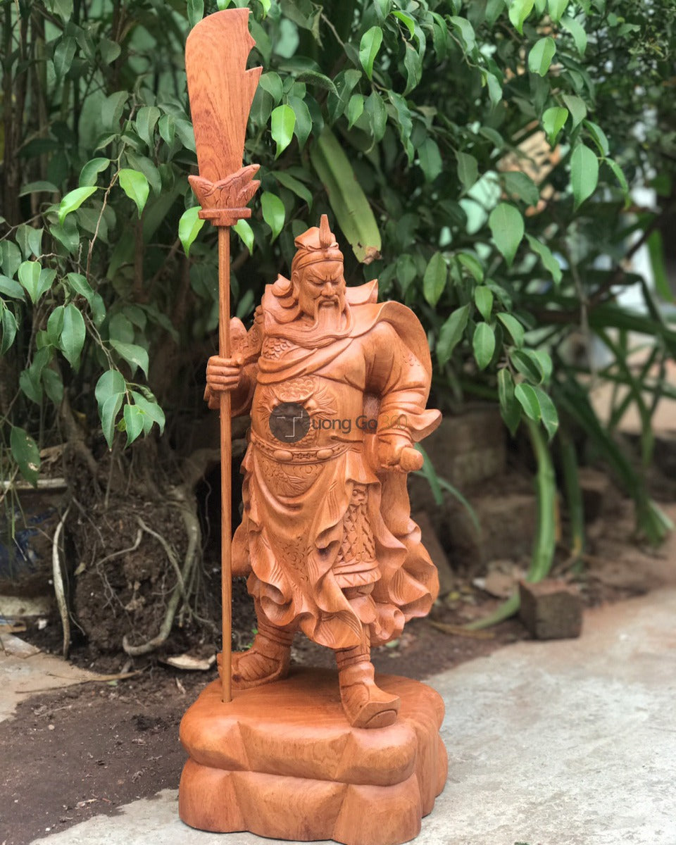 Quan Công Chống Đao Gỗ Hương Cao 50