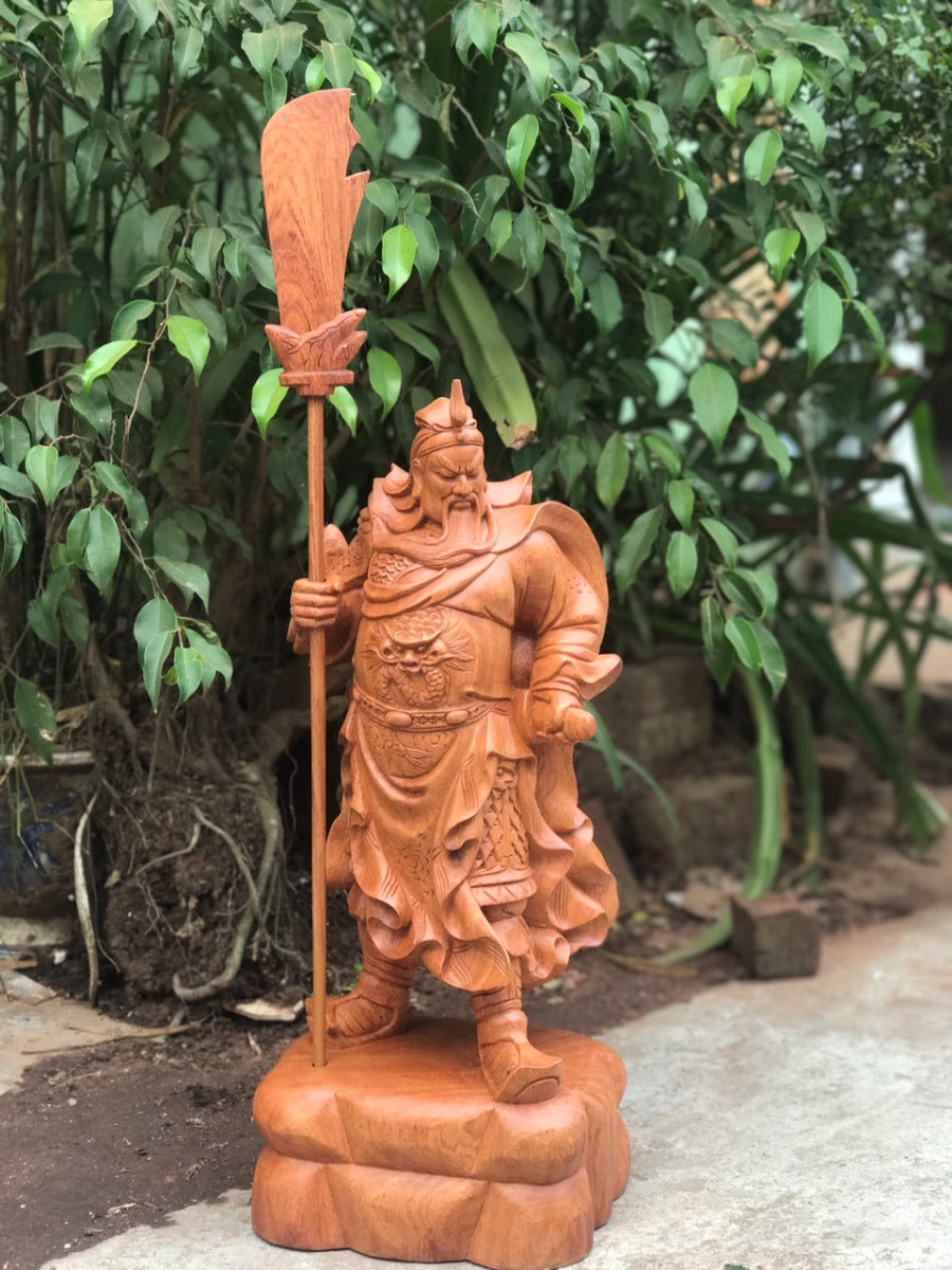 Quan Công Chống Đao Gỗ Hương Cao 50