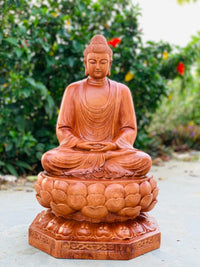 Tượng Phật Thích Ca Mâu Ni Gỗ Hương Đá Cao 60cm