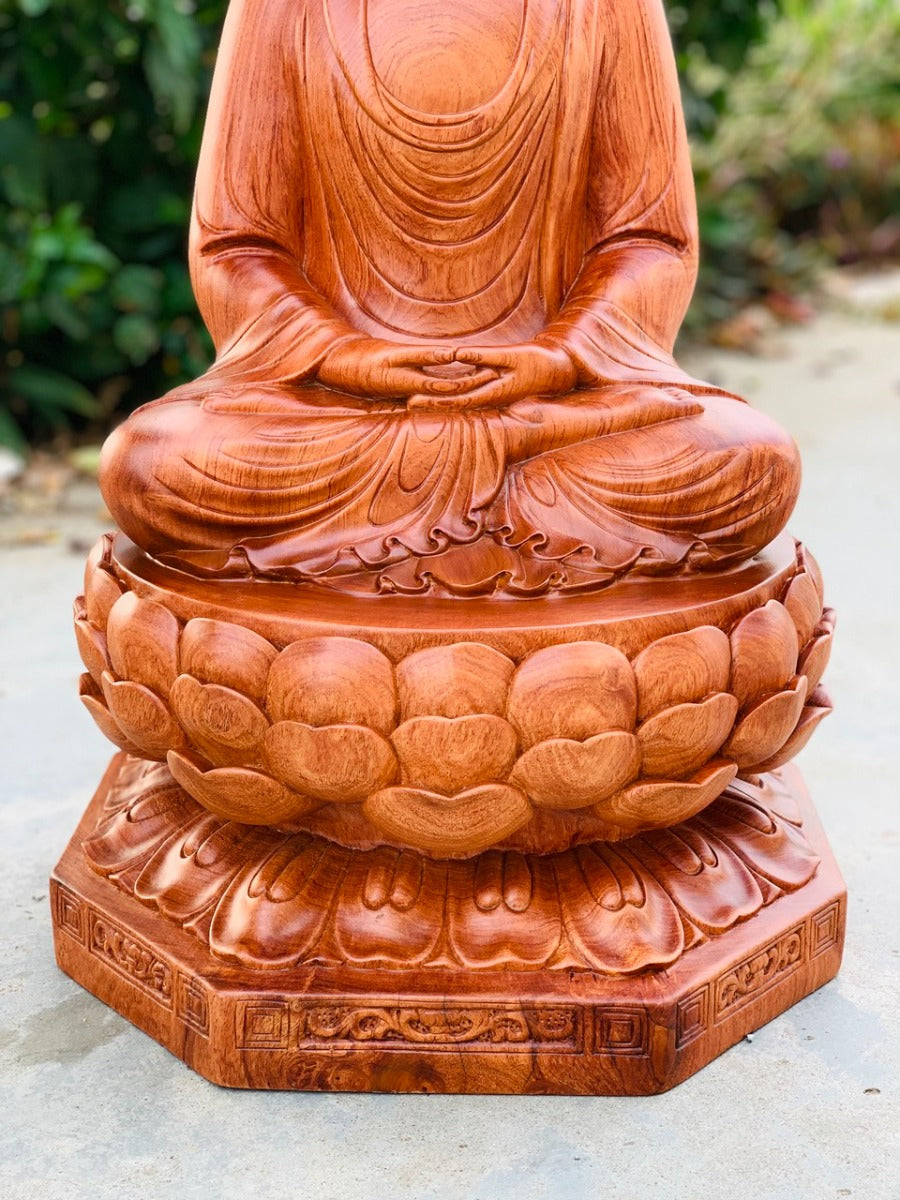 Tượng Phật Thích Ca Mâu Ni Gỗ Hương Đá Cao 60cm