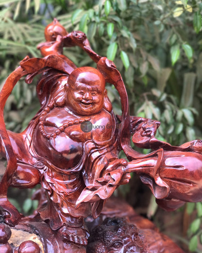 Di Lặc Ngũ Phúc Hoan Hỷ Gỗ Hương Gia Lai