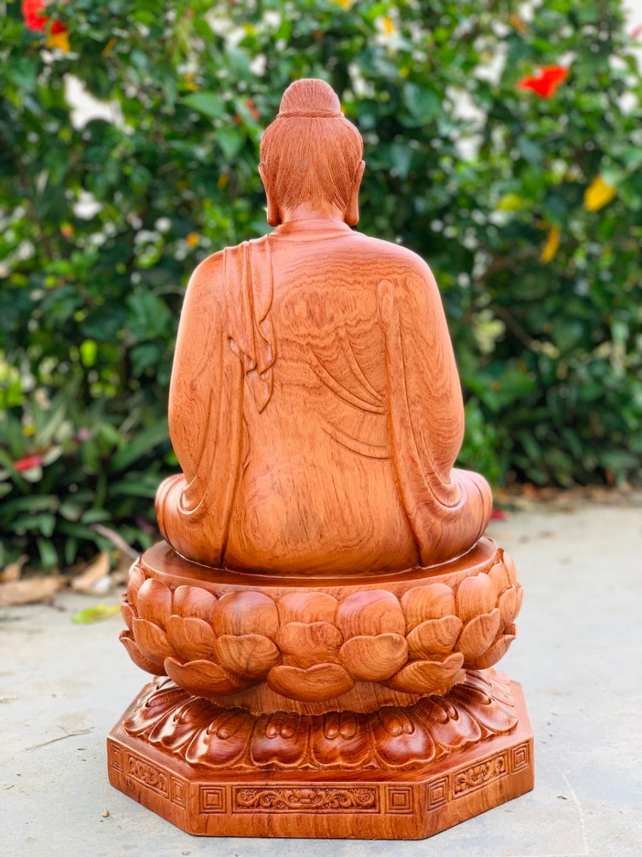 Tượng Phật Thích Ca Mâu Ni Gỗ Hương Đá Cao 60cm