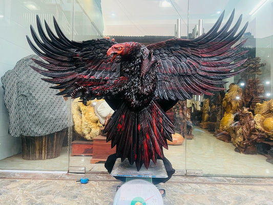Tượng Đại bàng Treo Tường gỗ Trắc - Ngang 140cm