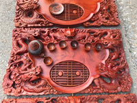 Khay Trà Chạm Ngũ Rồng - Gỗ Hương