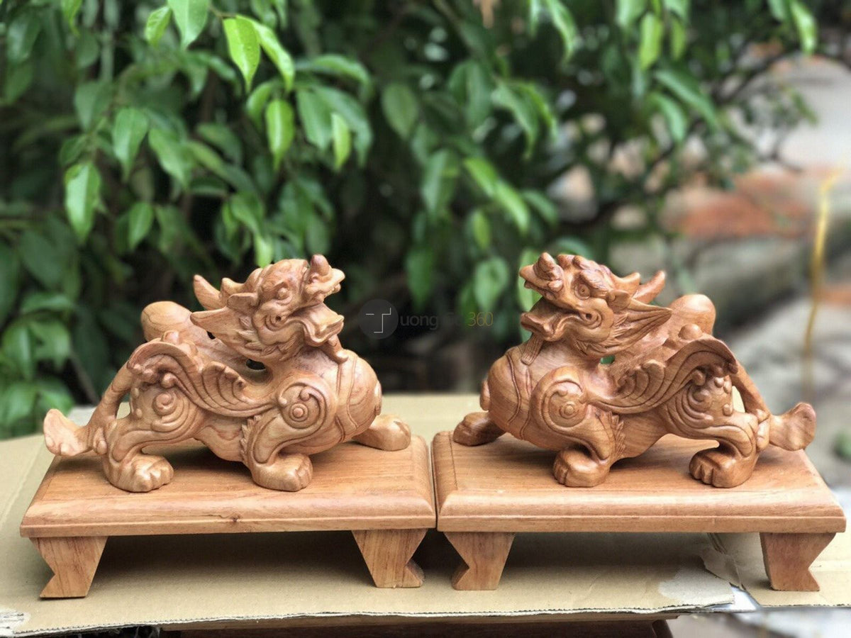 Cặp Tượng Linh Vật Tỳ Hưu Cao 23cm