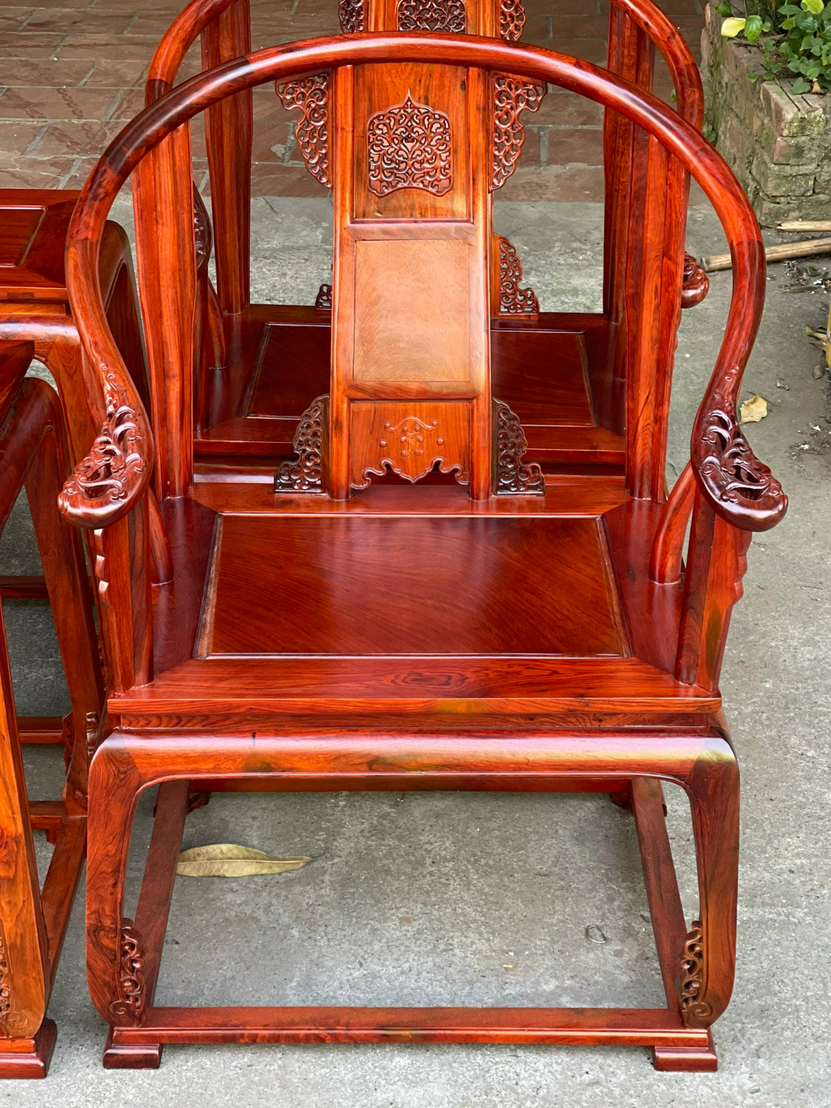Bộ Đôn Ghế 3 Món Minh Đế Gỗ Hương Ta