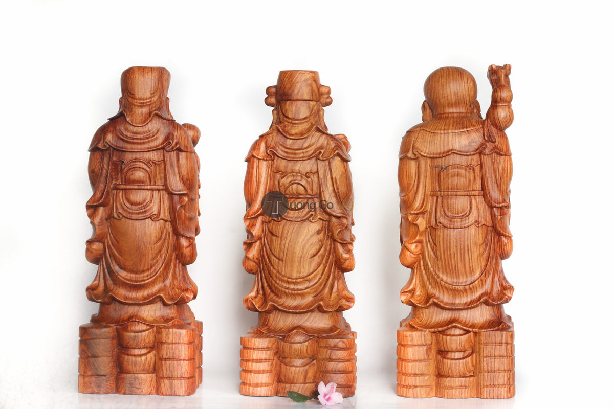 Tượng Tam Đa - Phúc Lộc Thọ - Gỗ Hương Đá