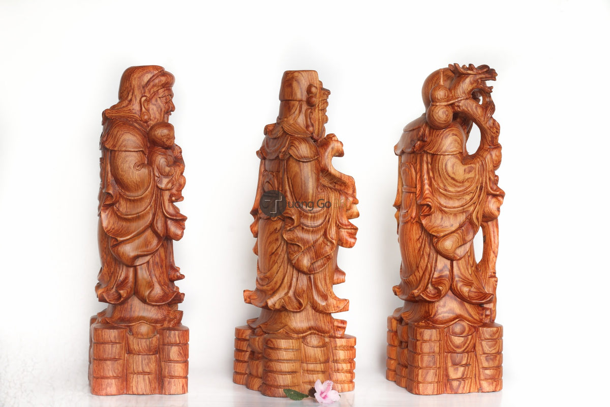 Tượng Tam Đa - Phúc Lộc Thọ - Gỗ Hương Đá