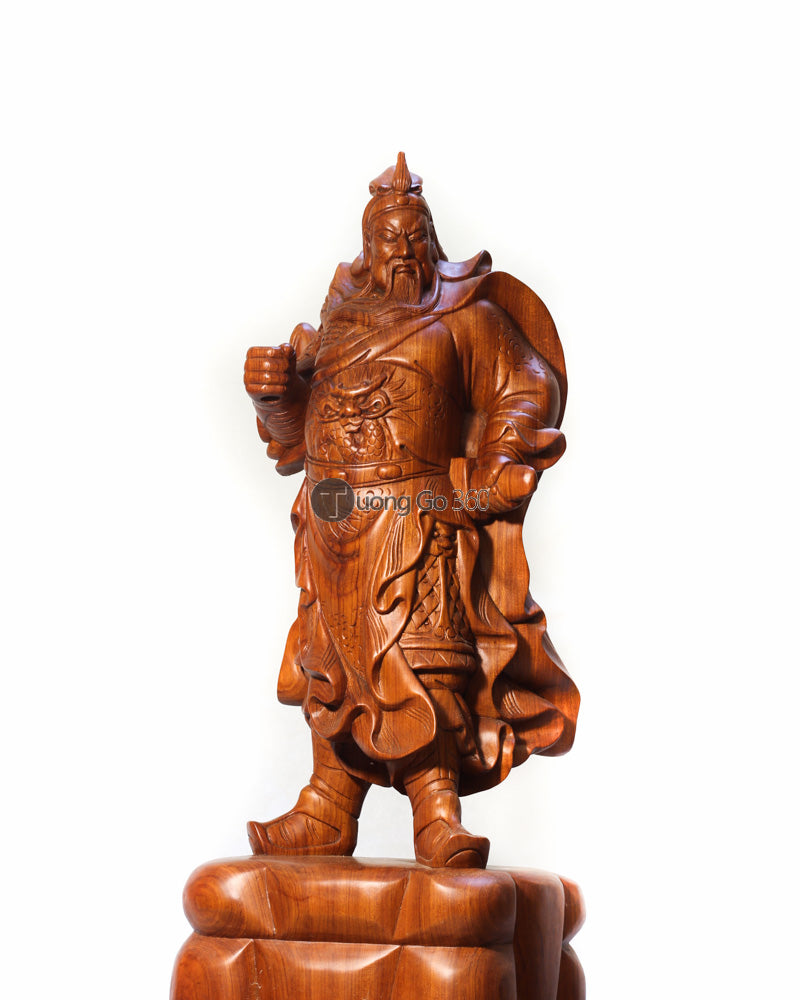 Tượng Gỗ Quan Công Chống Đao