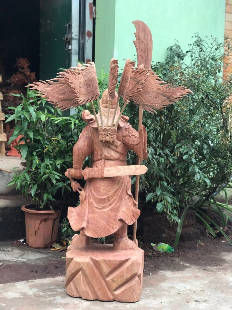 Tượng Quan Công Chống Đao Cao 1m