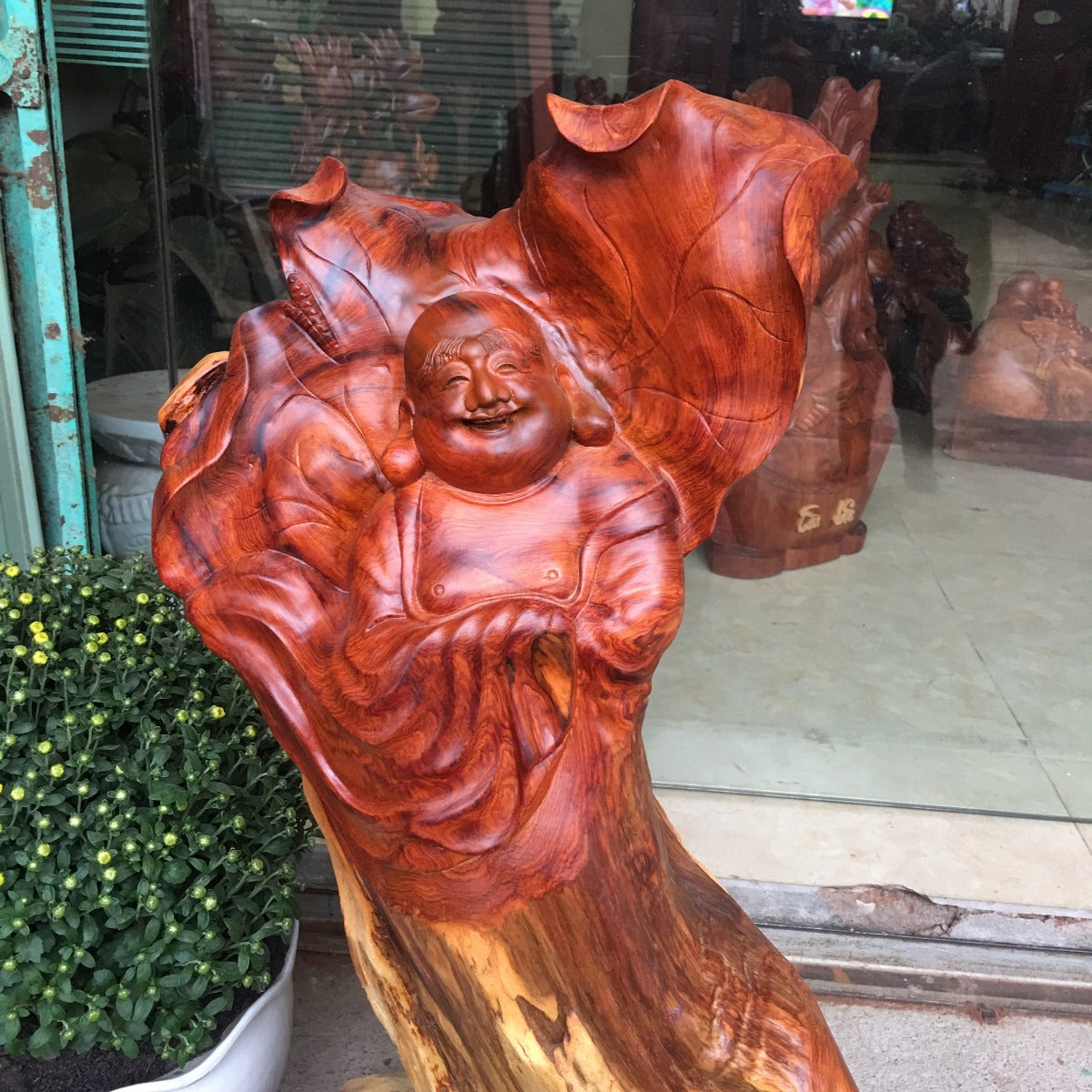 Tượng Lũa Di Lặc Đứng Khoanh Tay