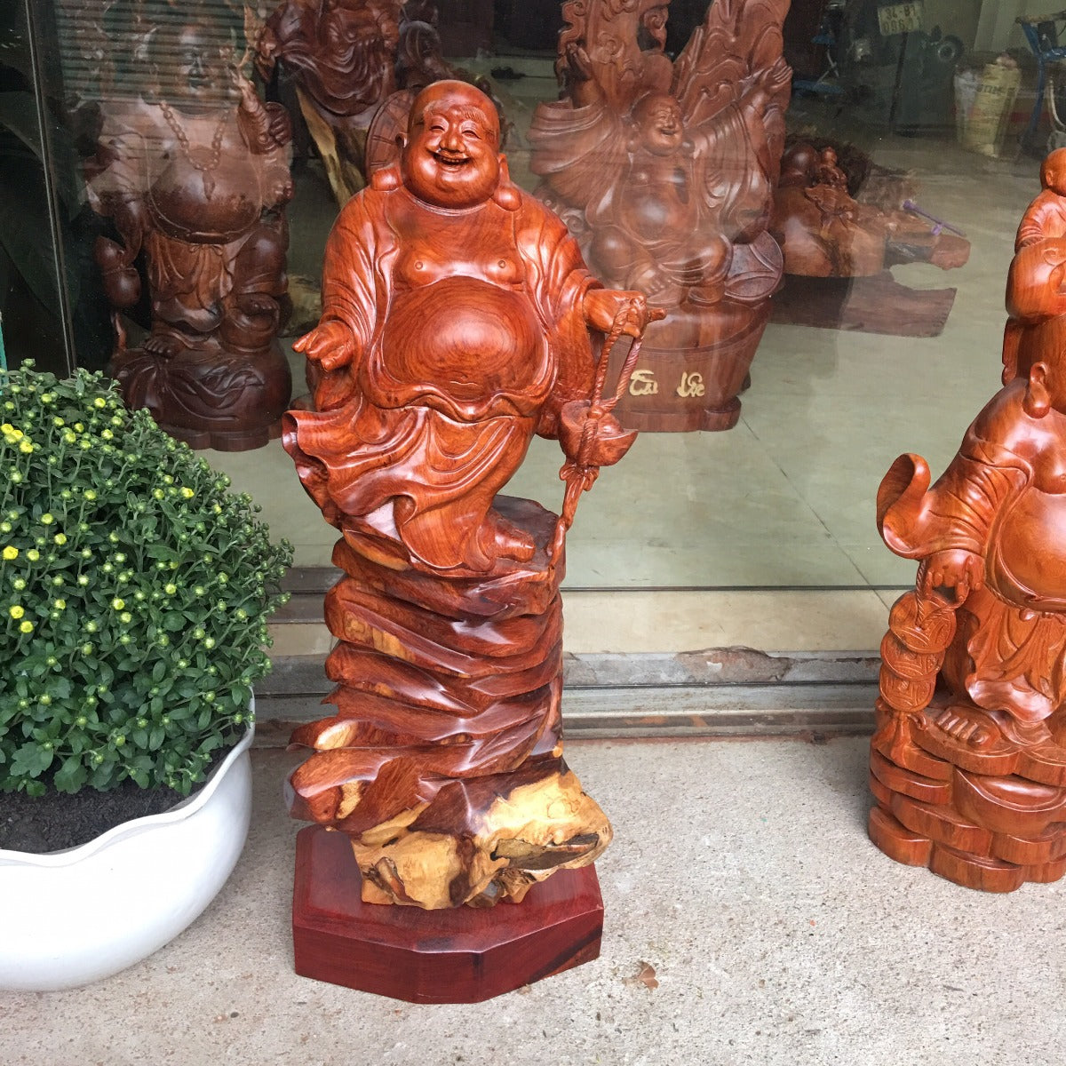Tượng Di Lặc Đứng Có Gắn Đế