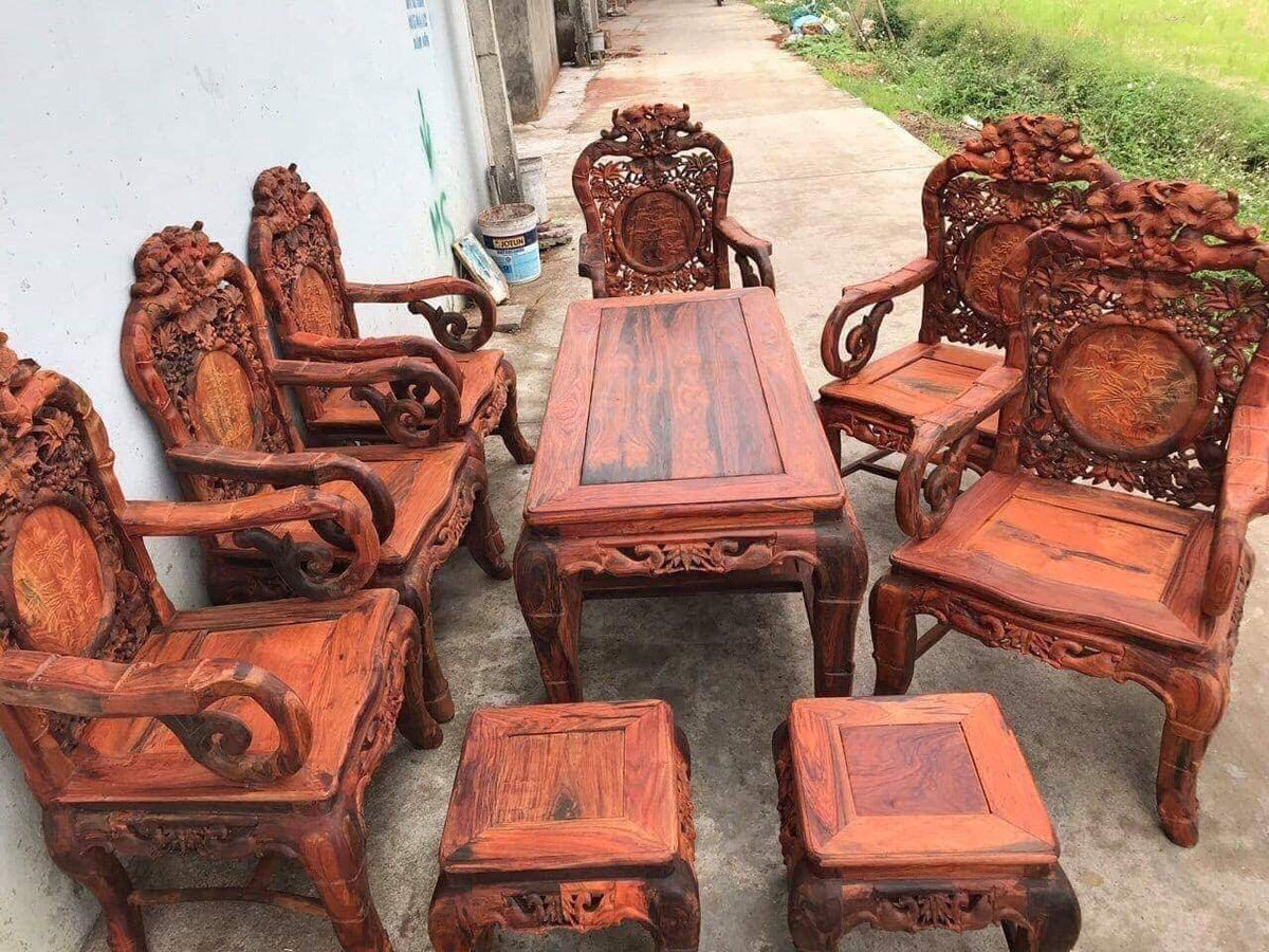 Trúc Nam 10 Món Gỗ Trắc Lào
