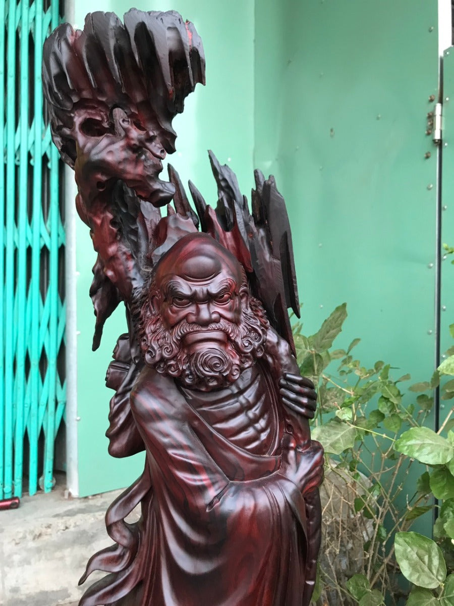 Đạt Ma Gieo Duyên Hoá Độ - Gỗ Trắc Ta
