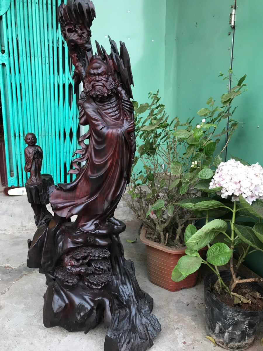 Đạt Ma Gieo Duyên Hoá Độ - Gỗ Trắc Ta
