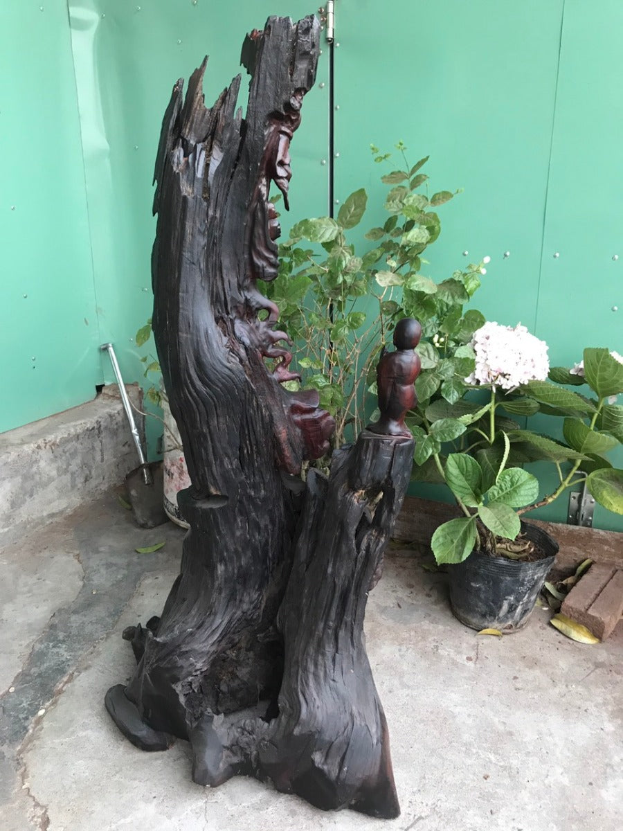 Đạt Ma Gieo Duyên Hoá Độ - Gỗ Trắc Ta