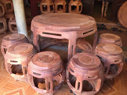 Bộ Bàn Tròn Gỗ Hương Ta