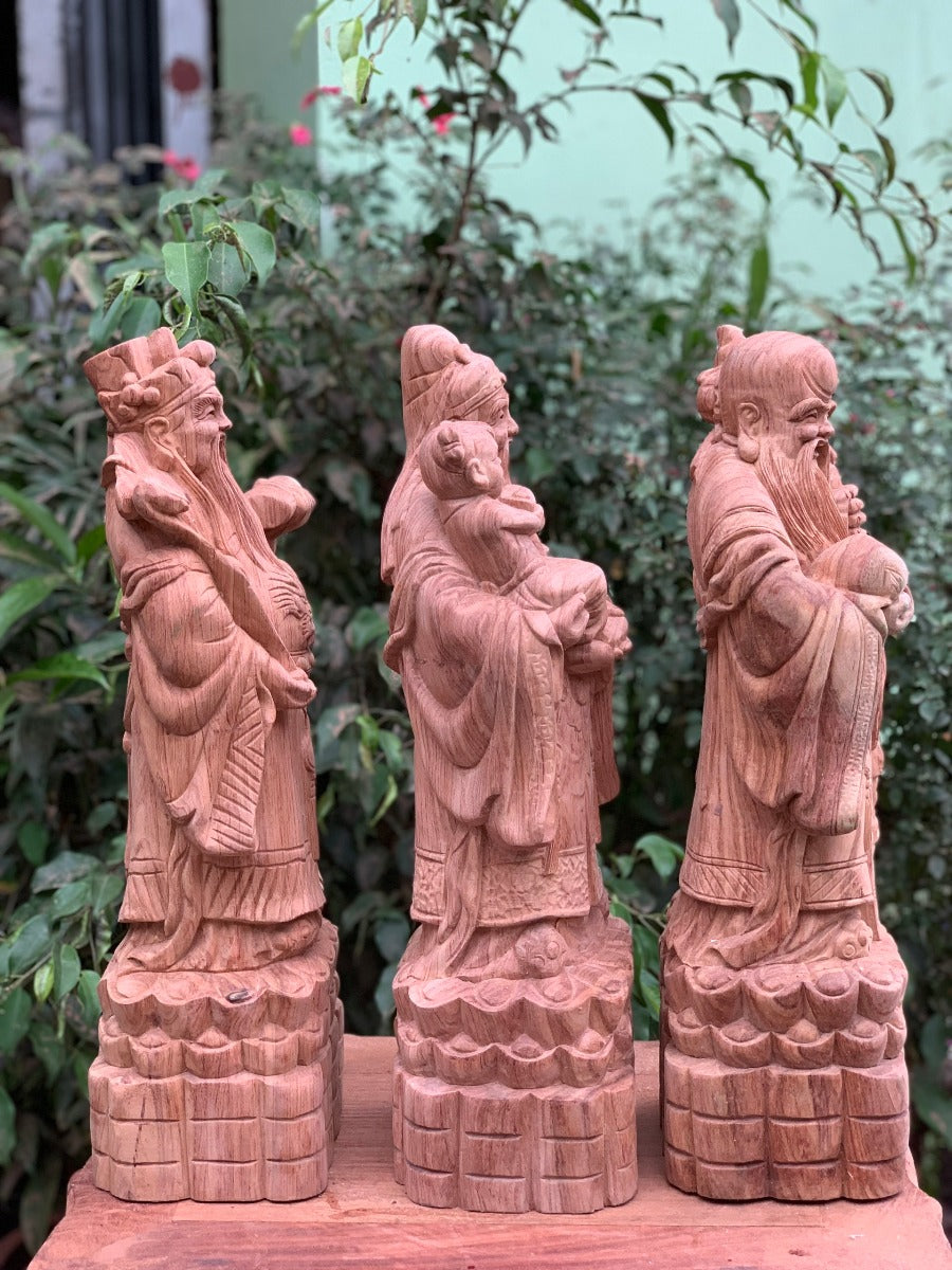 Tam Đa Phúc Lộc Thọ Đứng Thỏi Vàng Cao 50cm