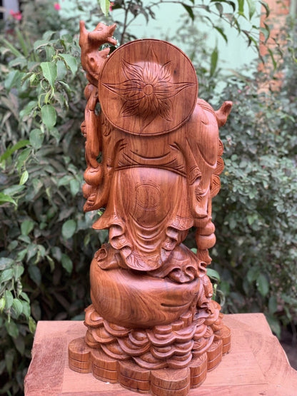 Di Lặc Nhị Phúc Vác Cành Đào Cao 60
