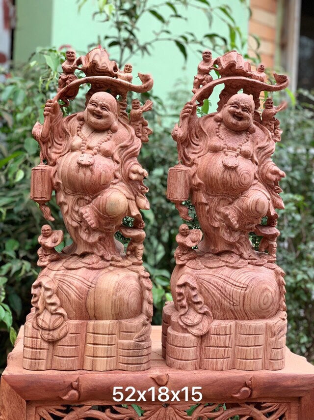 Di Lặc Ngũ Phúc Gánh Lồng Đèn Cao 52