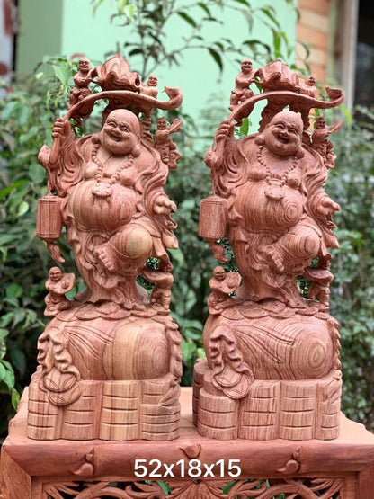 Di Lặc Ngũ Phúc Gánh Lồng Đèn Cao 52