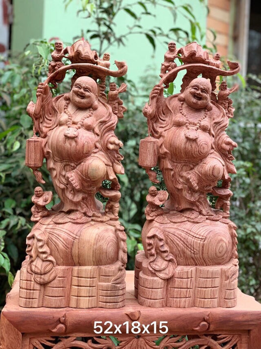 Di Lặc Ngũ Phúc Gánh Lồng Đèn Cao 52
