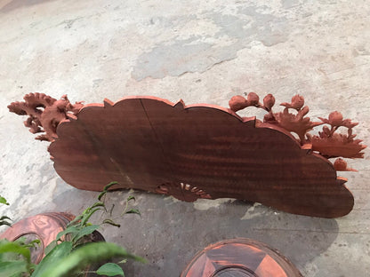 Tranh Quạt Chim Công -  Phu Thê Viên Mãn - Đục Tay