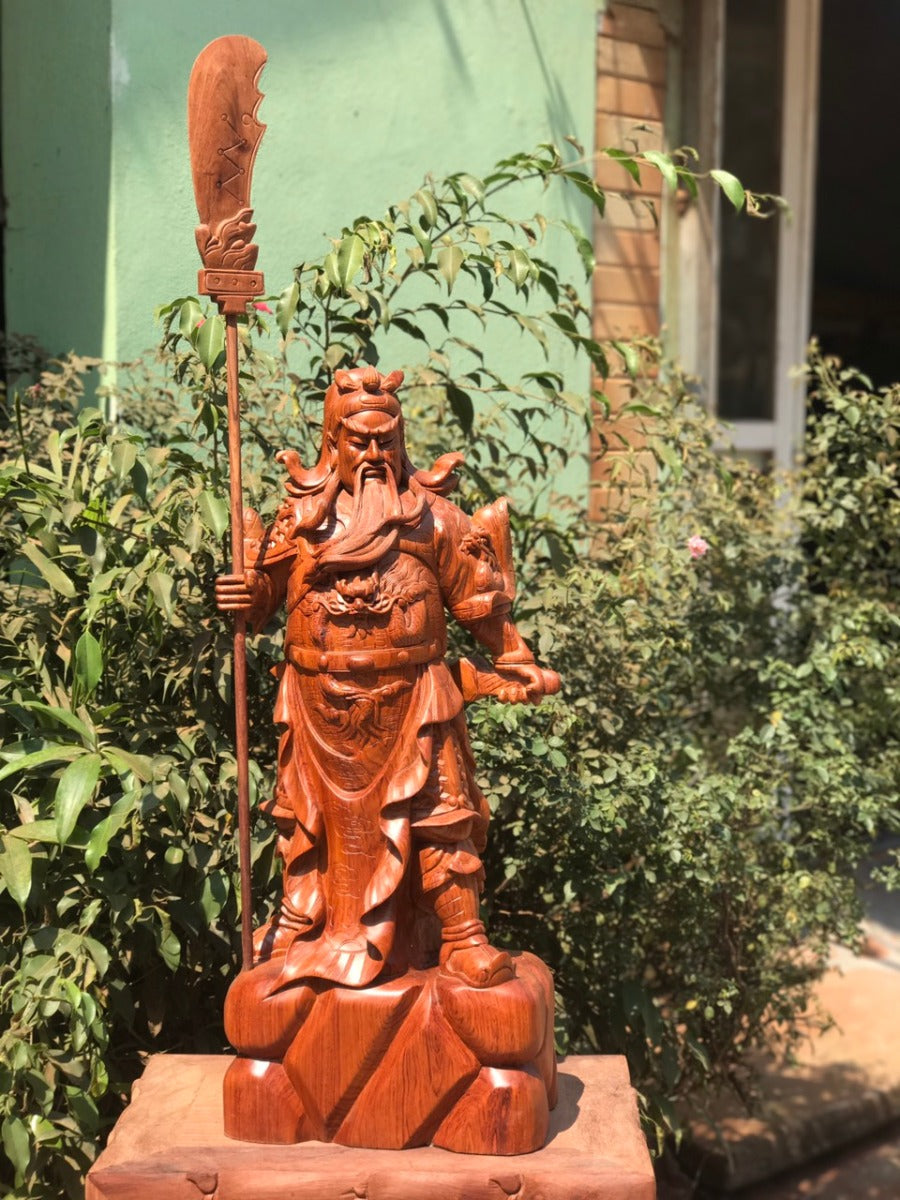 Tượng Gỗ Quan Trấn Ải Cao 70cm