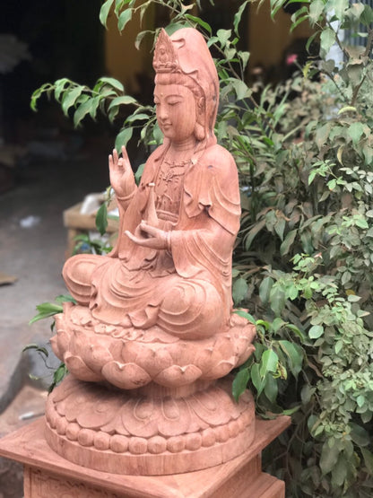 Tượng Gỗ Phật Bà Quan Âm Cao 68