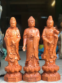 Tây Phương Tam Thánh Đứng Đài Sen Cao 50