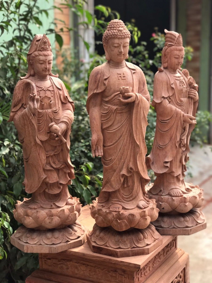 Tây Phương Tam Thánh Đứng Đài Sen