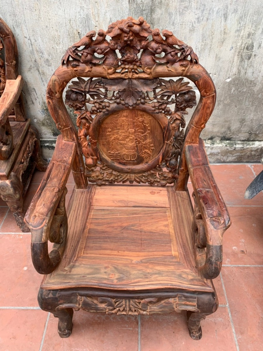 Trúc Nam 8 Món Gỗ Trắc Lào