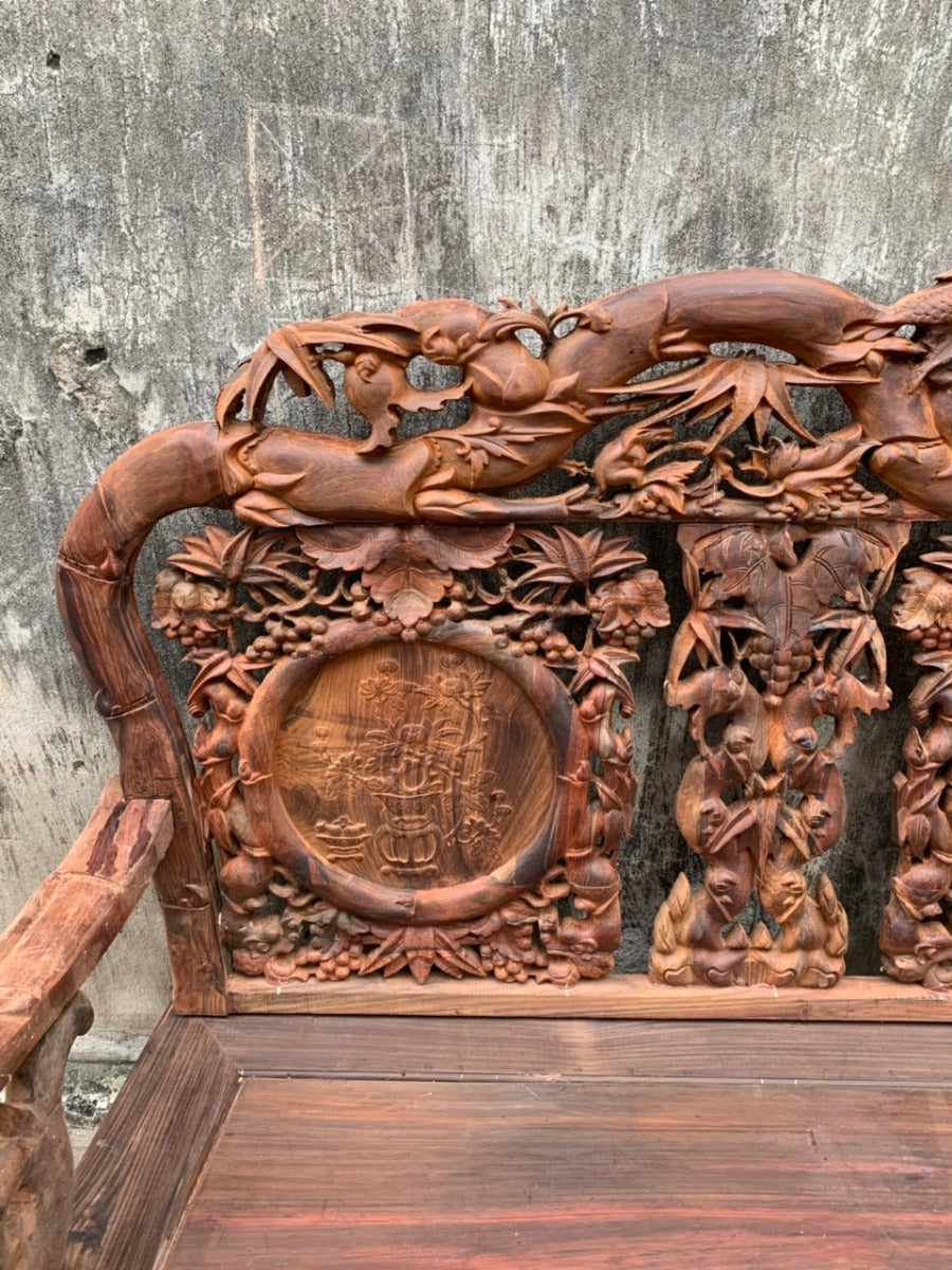 Trúc Nam 8 Món Gỗ Trắc Lào