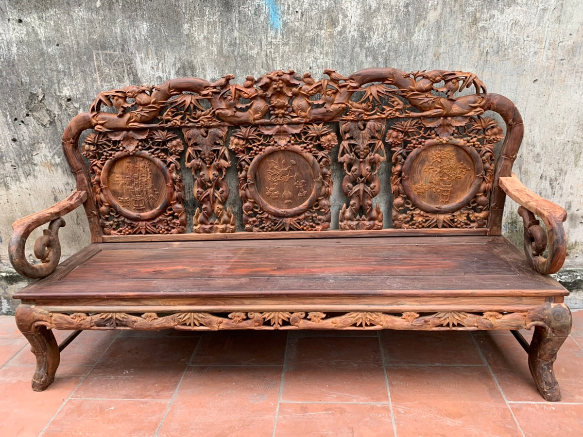 Trúc Nam 8 Món Gỗ Trắc Lào